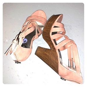 GUESS strappy wedge heels